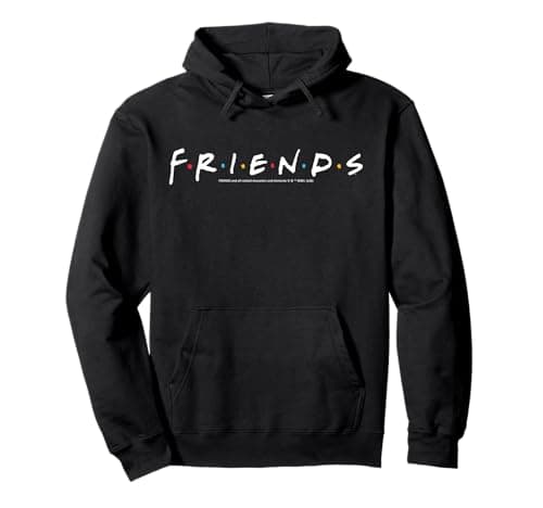 Image of Friends Logo F.R.I.E.N.D.S Colored Dots Emblem Artwork Pullover Hoodie