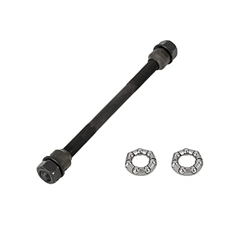Image of X AUTOHAUX 1 Set 9.5mm Bike Rear Solid Axle with 6mm Ball Bearings for Bicycle