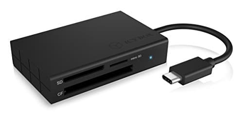 Image of ICY BOX USB-C UHS-II Card Reader for CF, microSD and SD Cards, USB 3.0, SD 4.0, Aluminium