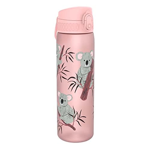 Image of Ion8 Water Bottle, 500 ml/18 oz, Leak Proof, Easy to Open, Secure Lock, Dishwasher Safe, BPA Free, Hygienic Flip Cover, Carry Handle, Easy Clean, Odour Free, Carbon Neutral, Koalas
