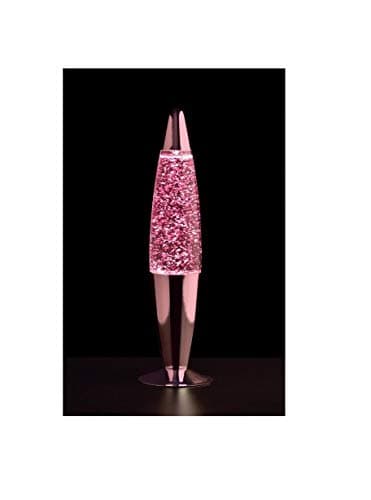 Image of Classic Rocket Design Pink Base Pink Glitter Peaceful Motion Mood lamp