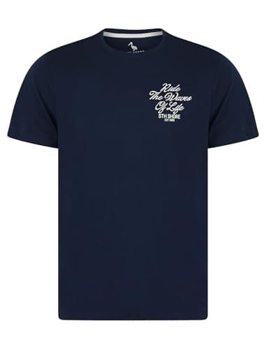 Image of Sth. Shore Men's Vintage Retro Design Back Graphic Print Cotton Crew Neck T-Shirt