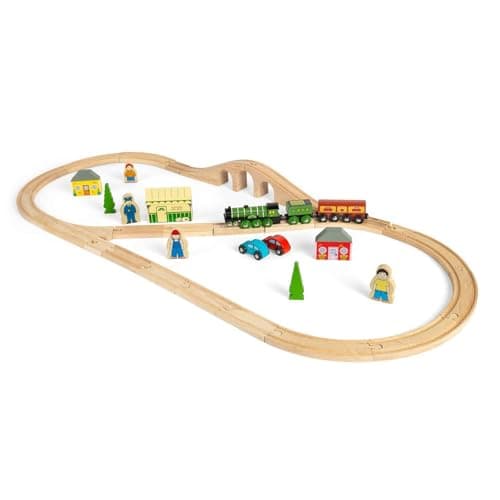 Image of Bigjigs Rail Heritage Collection Flying Scotsman Train Set - 40 Play Pieces