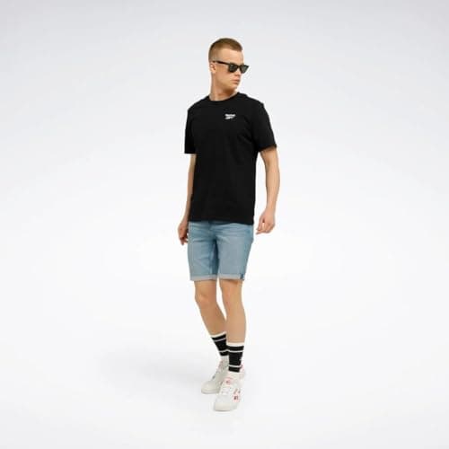 Image of Reebok Men's Identity Left Chest Logo T Shirt, Black, M UK