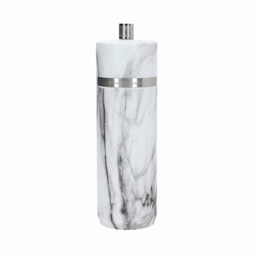 Image of MasterClass Salt or Pepper Grinder, Plastic, Marble Effect, 17 cm, White