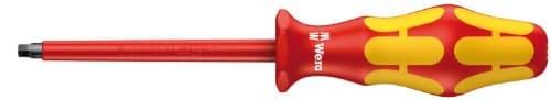 Image of Wera 05004784001 Kraftform Plus VDE 168i Square Socket Insulated Screwdriver, 2 Head, 8" Blade Length