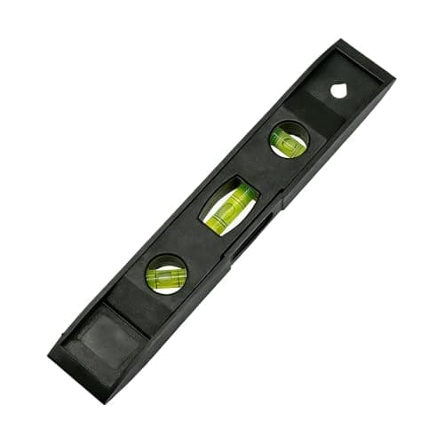 Image of Small Magnetic Spirit Level - 230mm (9 Inch) Torpedo Level Tool with 3 Bubble Vials (45°, 90°, 180°), Mini Bubble Leveling Tool, for Accurate Leveling in Carpentry, Home Projects & Metal Work