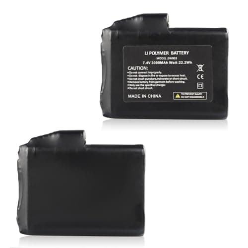 Image of 2PCS Rechargeable Lithium Polymer Batteries, 7.4V 3000mAh Replacement Battery for Heated Gloves, Thermal Socks, Heated Hats, Ski Mask