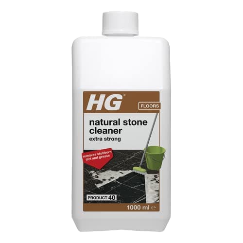 Image of HG Natural Stone Cleaner Extra Strong, Removes Grease & Dirt, Shine Restoring Stone Floor Cleaner with Polish for Natural Stone & Marble Tiles – 1 Litre