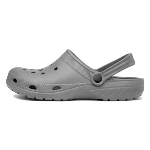 Image of Shoe Zone - Adults Grey EVA Slip On Clog Sandal - Size 7 UK - Grey
