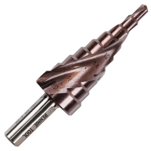 Image of RENNIE TOOLS - 4-20mm HSS Cobalt Spiral Flute Step Cone Drill/Hole Cutter For Metal, Stainless Steel And Hard Metals. M35 8% Cobalt