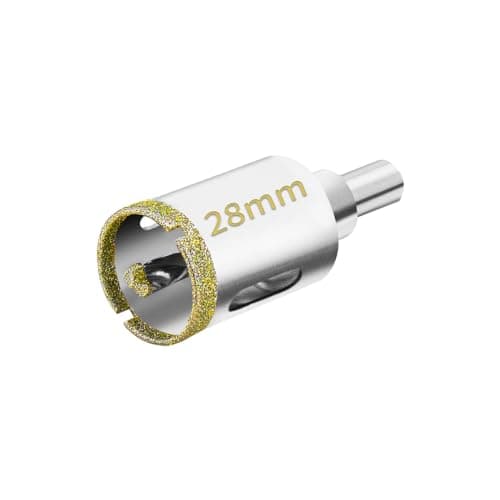 Image of Meccion Diamond Hole Saw with Pilot Center Drill Bit 28mm Diamond Core Hole Cutter for Tile, Porcelain, Glass, Marble, Ceramic
