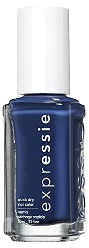 Image of essie Quick Drying Nail Polish Expressie Vegan Formula No Animal Origin No. 445 left on shred, Blue, 1 x 10 ml