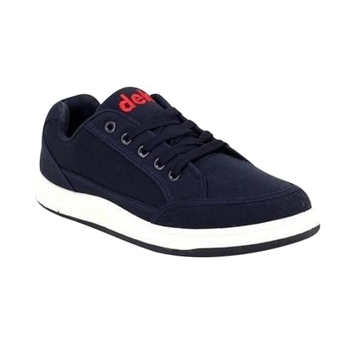 Image of Dek Mens Canvas 5 Eyelet Leisure Shoes - Navy Blue UK 9