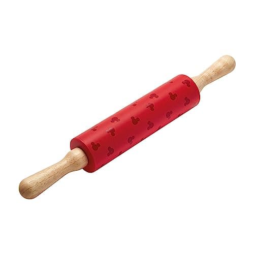 Image of Prestige New Disney Bake with Mickey Mouse Silicone Rolling Pin for Baking with Wooden Handles & Non Stick Silicone Barrel, 45cm