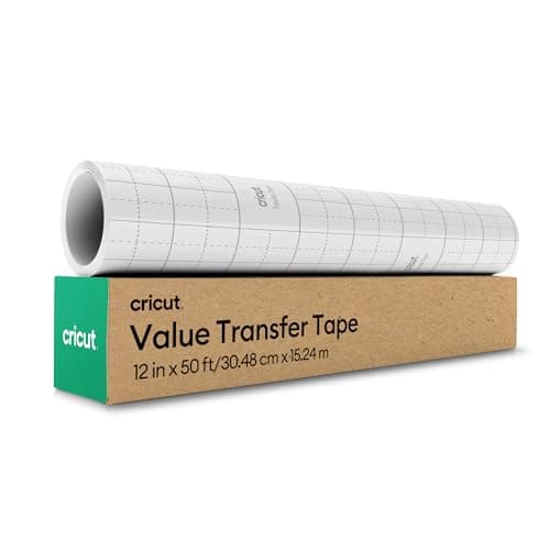 Image of Cricut Transfer Tape for Vinyl | 30.5 cm × 15.24 m | Medium Tack Clear Transfer Paper Roll | Perfect for Permanent Vinyl, Stickers, Signs, Windows & DIY Projects | Bubble-Free Application