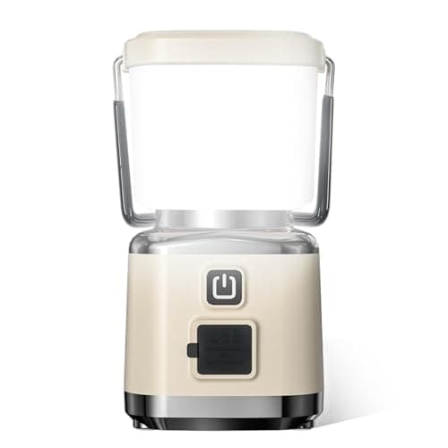 Image of Allspark LED Camping Lantern Rechargeable,1000LM 4 Light Modes Magnetic Camping Light,Bright Portable Home Lantern,IPX4 Waterproof Tent Lights for Hiking,Power Outages,Emergency,Hurricane(Ivory White)
