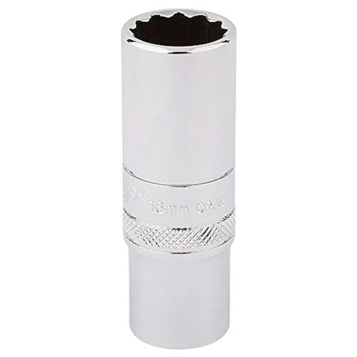 Image of Draper 32990 Metric 3/8-Inch Square Drive Hi-Torq 12-Point Deep 16 mm Socket , Blue