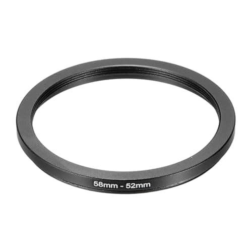 Image of PATIKIL Step Down Ring Adapter 58mm to 52mm, Filter Step-down Rings Camera Lens Filters Metal Ring Digital for ND IR DSLR Lenses, Black