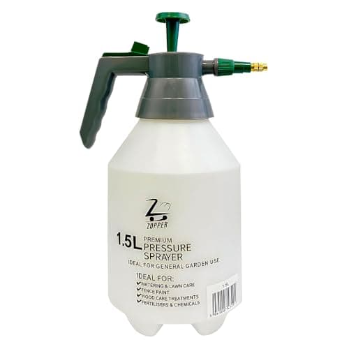 Image of Garden Pressure Sprayer Bottle 1.5L Handheld Pump Action Water Spray Mister for Plants, Cleaning, Lawn, Fertiliser, Pesticide, Weed Killer Adjustable Nozzle & Ergonomic Grip