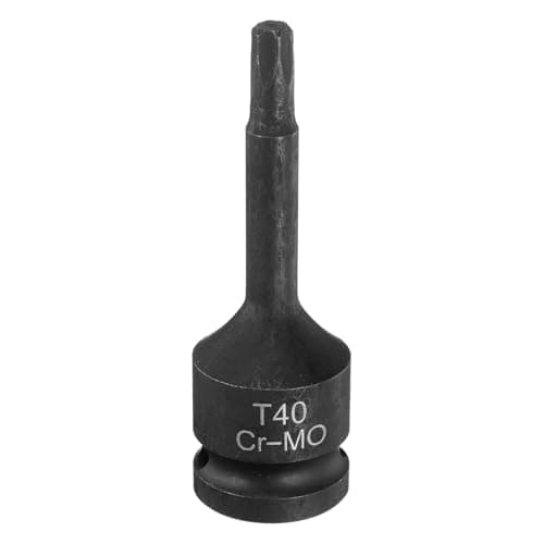Image of sourcing map T40 Torx Bit Socket 1/2" Drive 6 Point Torx Star Screwdriver Socket Adapter CR-MO Steel Lengthen Impact Bit Sockets for Electric Ratchet Wrenches Fastening Screws