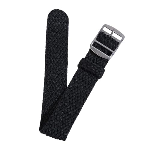 Image of OLYCRAFT Nylon Watch Band 20mm Black Replacement Watch Band One-Piece Nylon Braided Watchband Universal Outdoor Watches Strap for Men Women Watches Strap Bands Replacement