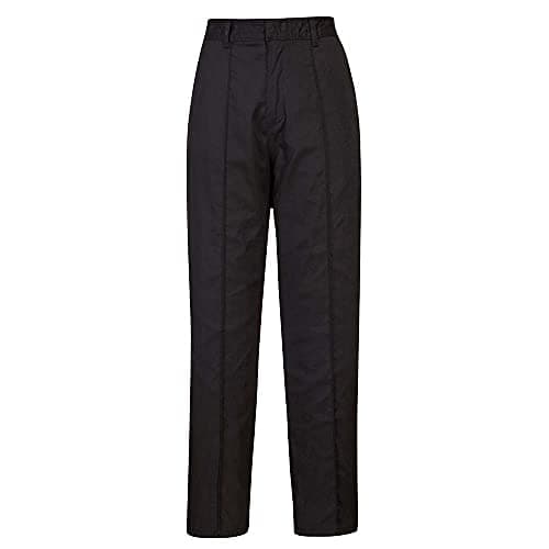 Image of Portwest LW97 Women’s Elasticated Tailored Fit Work Trousers with Pockets - Lightweight Safety Workwear, Black, XL