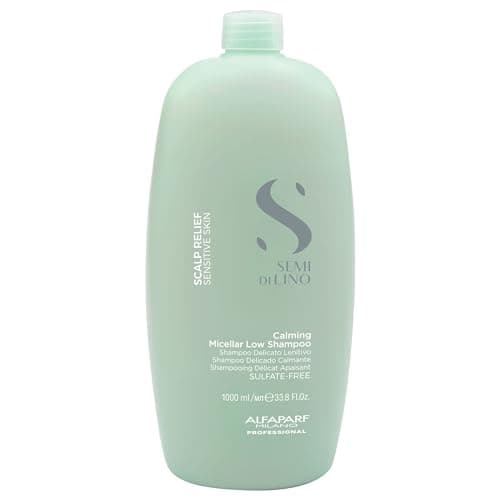 Image of Alfaparf Milano Semi di Lino Scalp Relief Calming Micellar Low Shampoo, 1 L,8022297096636