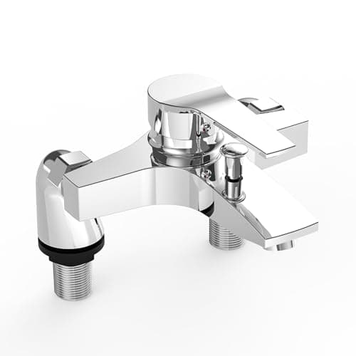 Image of Marketero Bath Mixer Taps, Modern Single Lever Bath Shower Filler Mixer Tap with Dual Outlet Ceramic Valve for Bathroom Brass Chrome