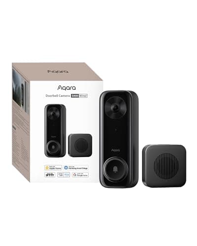 Image of Aqara Doorbell Camera G400 with Chime, Wired/PoE, HomeKit Secure Video, 2K HD Head-to-toe View, 2-Way Audio, 2.4/5GHz Wi-Fi 6, Supports Alexa/Google/SmartThings, Local Detection & 24/7 Recording, IP65