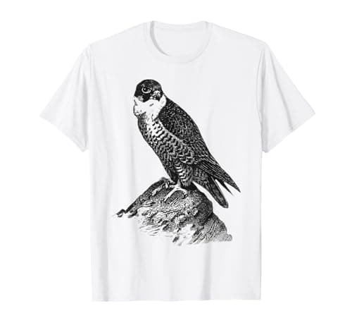 Image of Peregrine Falconry Bird of Prey Bird Watcher Gift T-Shirt