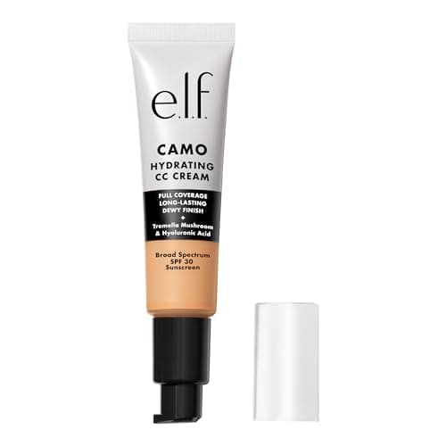 Image of e.l.f. Hydrating Camo CC Cream, Colour Correcting Full Coverage Foundation For A Dewy Finish With SPF 30, Vegan & Cruelty-Free, Light 210N