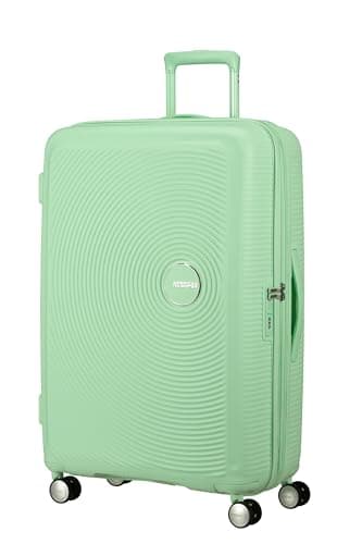 Image of American Tourister Soundbox - Hard Shell Suitcase Large, 77 cm - Trolley Suitcase with 4 Wheels, TSA Lock, Expandable & Light, 97/110L, Pastel Green (Pastel Green)