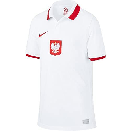 Image of Nike Poland 2020 Stadium Home T-Shirt White/Sport Red 10 Years