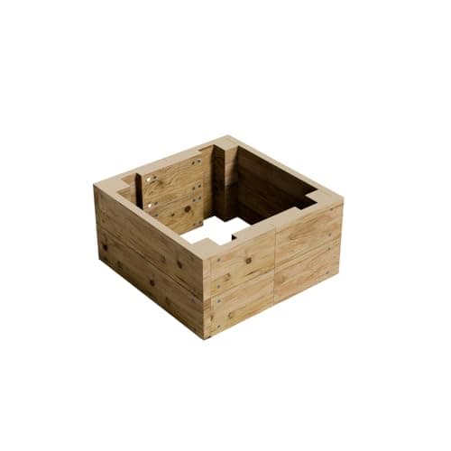 Image of Conka Garden - Wooden Raised Bed Kit - Large Garden Planters for Vegetables, Herbs, Flowers – Start Growing Plants Earlier & Better - Durable & Resistant FSC Treated Timber 60cm L x 60cm W x 30cm H
