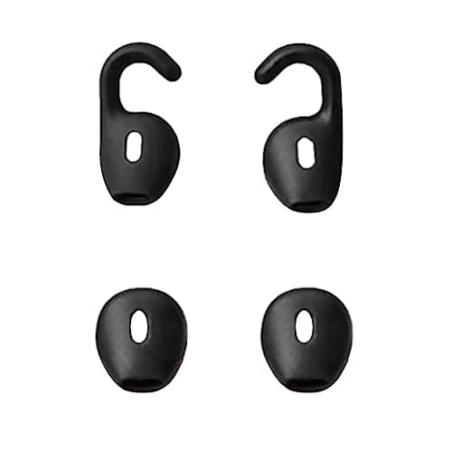Image of 4 Pack Black Silicone Eargels, Earhook Black, Eargels Earbuds Tips for Jabra Talk 45/ for Stealth/for Boost Bluetooth Headset Headphone Earphones Accessories Pack