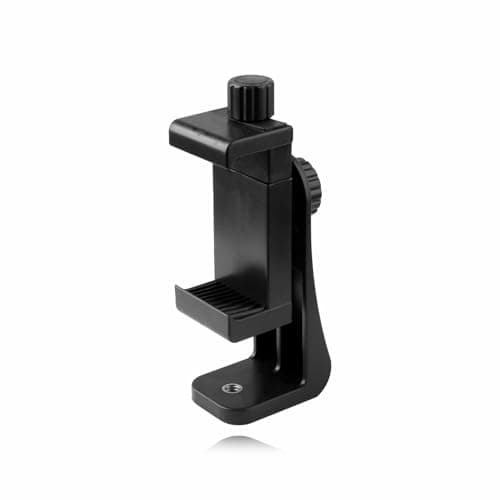 Image of Hopzab Phone Tripod Mount, Universal Smartphone Clamp with 360 Degree Rotation, Adjustable Holder for Outdoor Live Streaming and Photography, Detachable Design with 1/4 Inch Screw