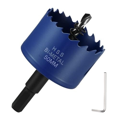 Image of DTGN 1-31/32" Bi-Metal Hole Saw M42 HSS - 50mm Hole Cutter - Good for Thick Stainless Steel/Alloy/Aluminium/Brass/Copper - Blue