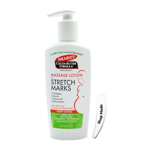 Image of Palmer’s Cocoa Butter Formula with Vitamin E, 250ml – Cocoa Butter Stretch Mark & Scar Removal Cream and Body Moisturiser for Dry Skin, with Cosmetic Spatula for Mess-Free Application.