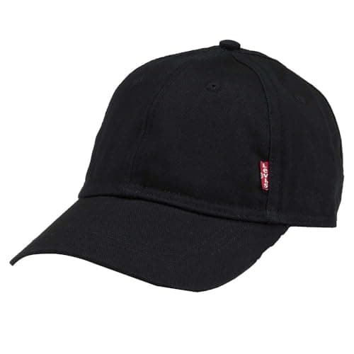 Image of Levi's Men's Classic Twill Red Tab Baseball Cap, Black, One size( 58 cm/ 23 in )