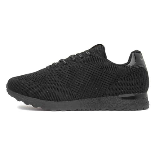 Image of Hush Puppies Womens Katrina Trainer Sneaker, Black, 4 UK
