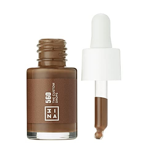 Image of 3INA MAKEUP - The Custom Drops 560 - Utra dark brown Foundation Drops Mixer to match Make-up Skin Tone - Mattifying Formula