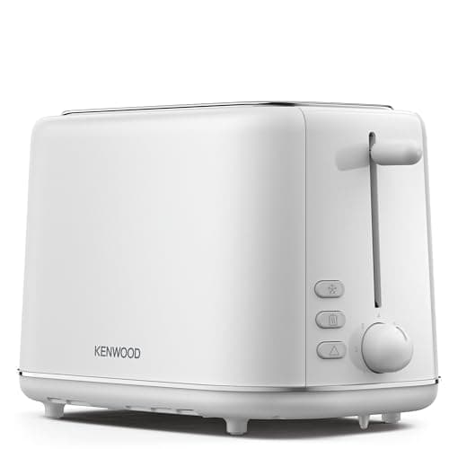 Image of Kenwood Abbey Lux Toaster, 2 Slot Toaster, 7 Browning Settings, Reheat, Defrost and Cancel Functions, Pull Crumb Tray, Cord Storage, 800 W, TCP05.A0WH, White
