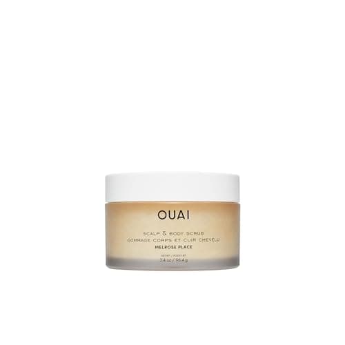 Image of OUAI Scalp & Body Scrub Travel Size, Melrose Place - Exfoliating Body Scrub with Sugar & Coconut Oil Blend for Smooth, Moisturized Skin - Gentle for Removing Product Build Up