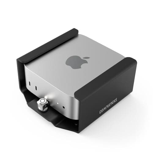 Image of Compulocks Mac mini Security Mount MMEN24 – Lock Head, Anti-Theft Steel Bracket for Mac mini, Keyed Lock, Sleek Design, Ideal for Office, Retail, Education, Public Installations