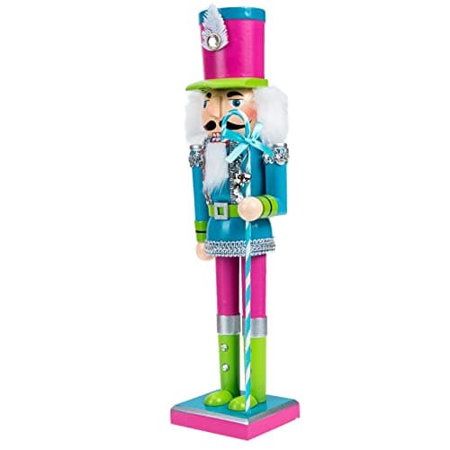 Image of VALICLUD Christmas Nutcracker Soldier Figures Wooden Nutcracker Christmas Decorations 38cm Xmas Decoration Ornament