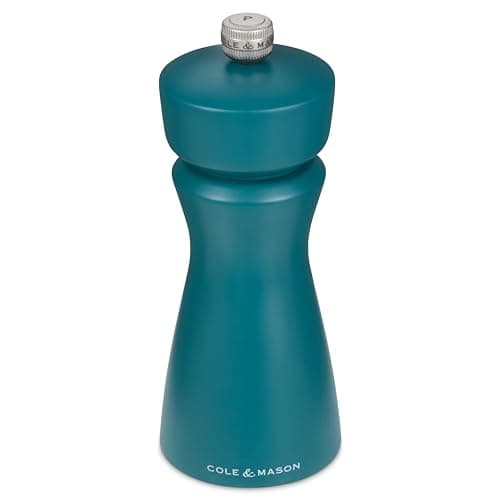 Image of Cole & Mason Kenton Salt and Pepper Mill, Sea Salt, Adjustable Grind, Durable Ceramic Mechanism, Includes 1x Grinder, 15cm
