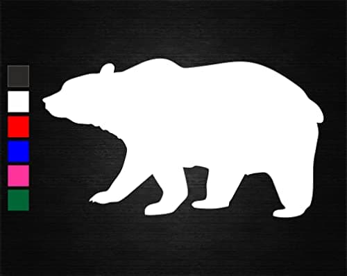 Image of Grizzly Bear Vinyl Decal Sticker (10cm x 5.7cm, Black)