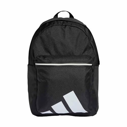 Image of adidas Unisex ESSENTIALS BACK TO CAMPUS BARS BACKPACK, black/white, One size