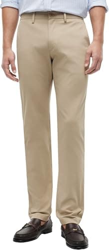 Image of Tommy Hilfiger Men’s Core Bleecker 1985 Pima Cotton Chinos, Beige (Batique Khaki), 36W/30L